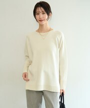 コットンカシミヤニット クルーネック