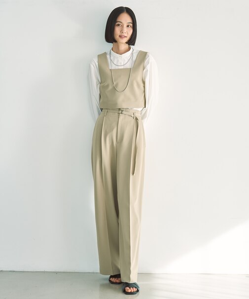 イージーチノ ベルト付きパンツ