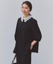 【ご好評により追加生産/襟は取り外し可能な2WAY】BEAUTY MOVE レース襟ブラウス