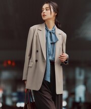 ウールライク ダブルブレスト ジャケット