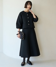 BEAUTY FORM KNIT フレアスカート