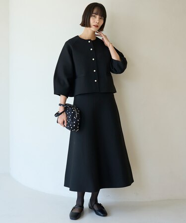 BEAUTY FORM KNIT フレアスカート