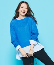 メッシュ クロップドニット