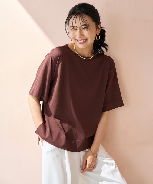 スゴ機能美 ハーフスリーブ ニット