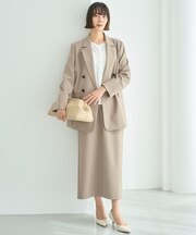 ウールライク Iラインスカート