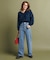 【UNFILO DENIM】撥水ストレッチ ワイドストレートデニム
