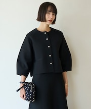 BEAUTY FORM KNIT パールボタン カーディガン