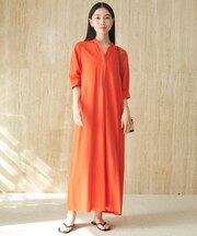 リネンレーヨン スキッパー ワンピース