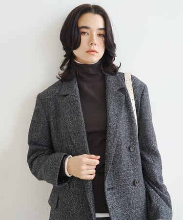 【暖かさ＆着心地の良さで大ヒット/新色追加】コットンカシミヤ タートルネックカットソー