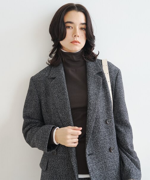 【暖かさ＆着心地の良さで大ヒット/新色追加】コットンカシミヤ タートルネックカットソー