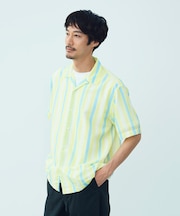 シアーメッシュプリント オープンカラーシャツ【ギフトにもおすすめ】