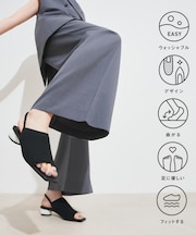 【一部店舗限定 / 洗える】ストーン ヒールサンダル