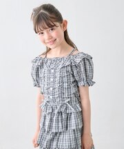 2WAY チェックブラウス