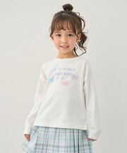 【綿100%】ロゴプリント 長袖Tシャツ
