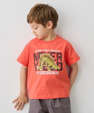 【綿100%】恐竜プリント 半袖Tシャツ