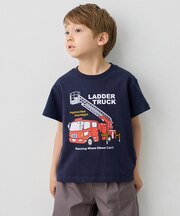 【綿100%】はたらく車プリント 半袖Tシャツ