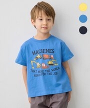 【綿100%】はたらく車プリント 半袖Tシャツ