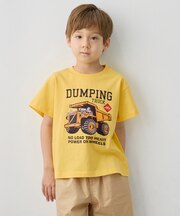 【綿100%】はたらく車プリント 半袖Tシャツ