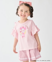 【サンリオキャラクターズ×ANY KIDS】ひんやり ファンシーフリル袖Tシャツ