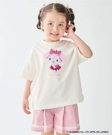 【サンリオキャラクターズ×ANY KIDS】ひんやり ミラクルスパンコール Tシャツ