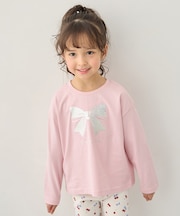 【綿100%】リボンアソート 長袖Tシャツ
