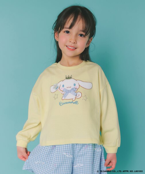 【シナモロール×ANY KIDS】アップリケ 長袖Tシャツ