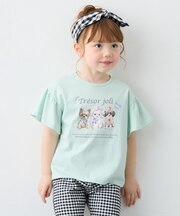 【綿100%】ドロップショルダー アニマルプリントTシャツ