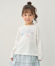 【綿100%】ロゴプリント 長袖Tシャツ