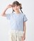 肩あき ロゴ刺繍Tシャツ