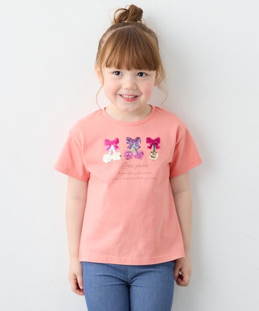 【綿100%】ドロップショルダーミラクルスパンコールTシャツ