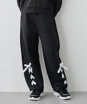 ムースタッチスウェット レースアップ バレルパンツ