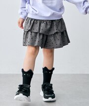 グレンチェック フロッキー フリルキュロット