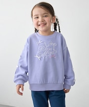 あったか サイドリボン 裏シャギートレーナー