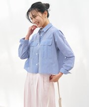 シアークロップドシャツ