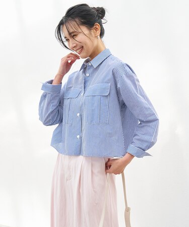 シアークロップドシャツ