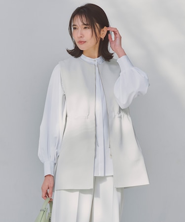 【セレモニー】BEAUTY FORM KNIT ZIPジレ