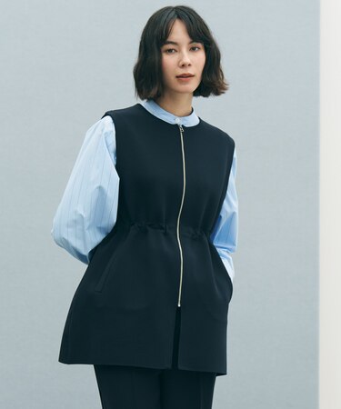 【セレモニー】BEAUTY FORM KNIT ZIPジレ