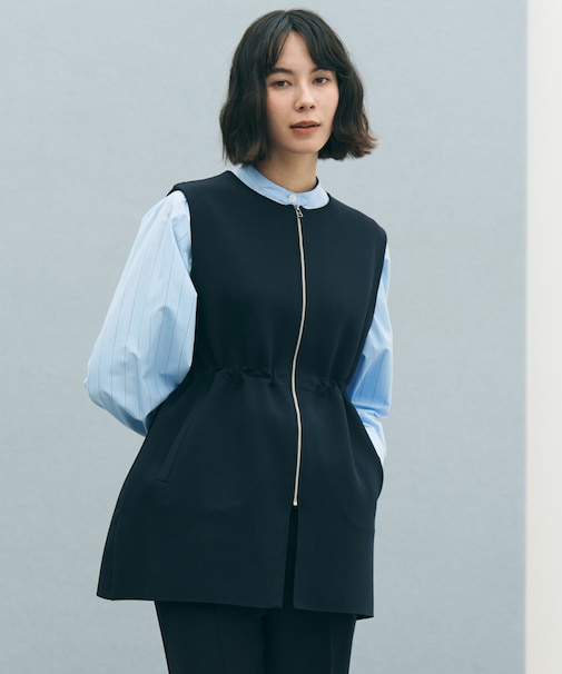 【セレモニー】BEAUTY FORM KNIT ZIPジレ
