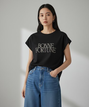 【新色追加】BEAUTY FORM-Tコットン ロゴフレンチT