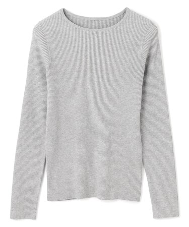 マイビューティ リブボートネック ニット