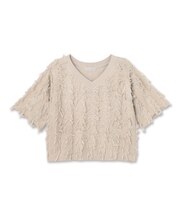 【一部店舗限定】フリンジニット Vネック