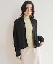 【WEB限定カラー】BEAUTY FORM JERSEY キーネックカーディガン