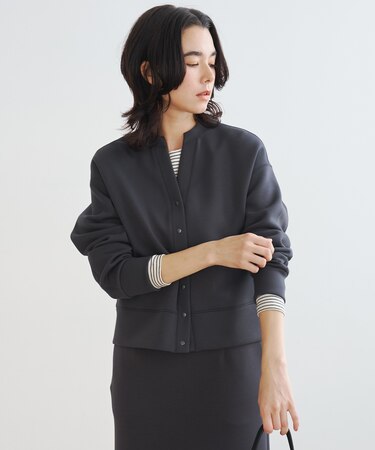 【WEB限定カラー】BEAUTY FORM JERSEY キーネックカーディガン