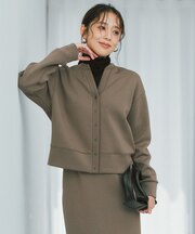 【WEB限定カラー】BEAUTY FORM JERSEY キーネックカーディガン
