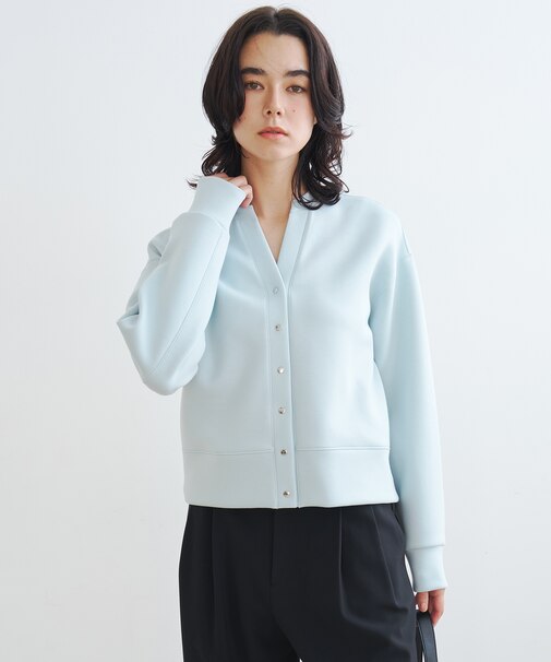 【WEB限定カラー】BEAUTY FORM JERSEY キーネックカーディガン