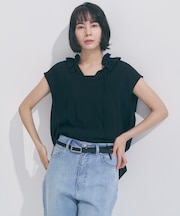 【WEB限定カラー】ヴィンテージシアー フリルネック ブラウス