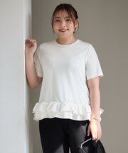 【野呂佳代さん着用】BEAUTY FORM-T フリルヘム Tシャツ
