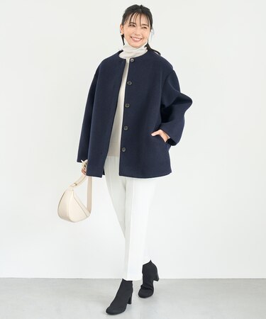 【ウエストゴム/14サイズ展開】beauty warm pants テーパード