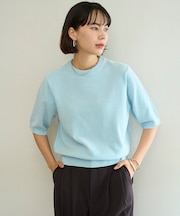ベロアモール ハーフスリーブニット