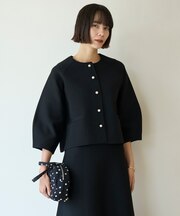 BEAUTY FORM KNIT パールボタン カーディガン